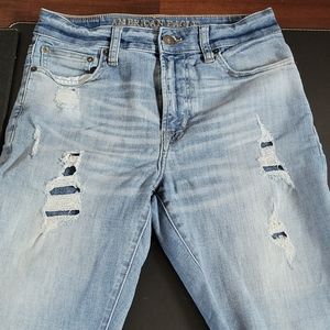 Ripped Blue Jeans Shorts W29